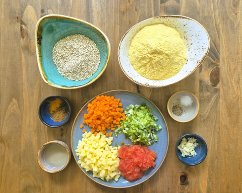 Kochbox - Empanadas Quinoa Guiso - mit Tomaten-Gemüse-Quinoa-Füllung und Koriander-Salsa